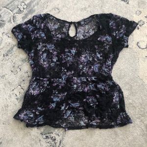 Torrid Scoop Neck Lace Top